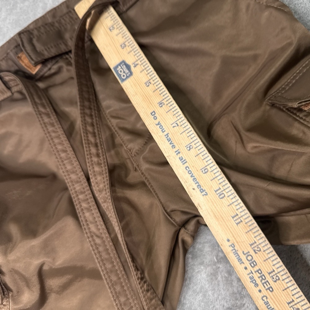 MNML Snap Zipper Cargo Pants Mens 28 Brown Nylon Streetwear Belted Casual - Picture 10 of 12